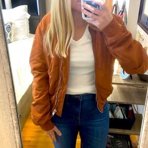 H&M Orange Bomber Jacket